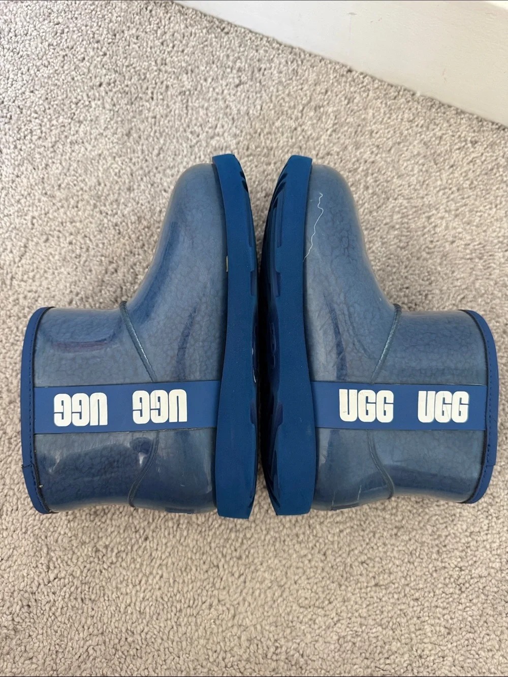 UGG Kids Navy Blue Waterproof Short Boots - Size 2